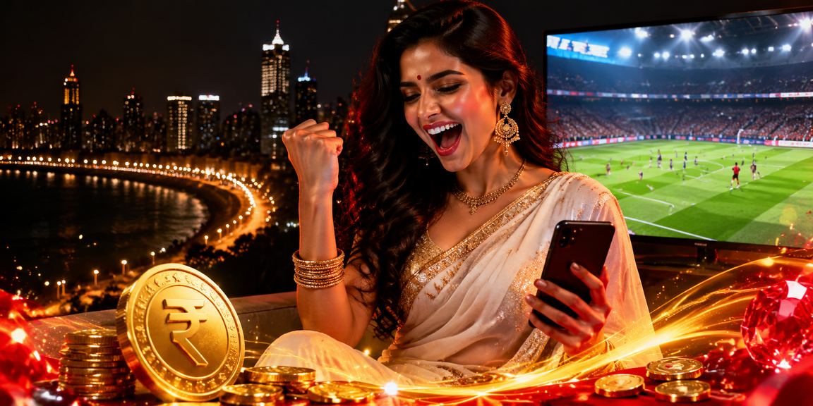 A cricket match on mobile sports betting platform in India