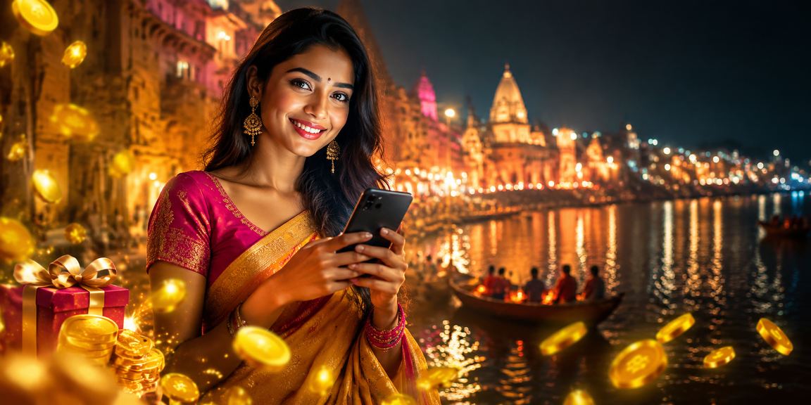 Night market in Varanasi symbolizing secure data and transactions